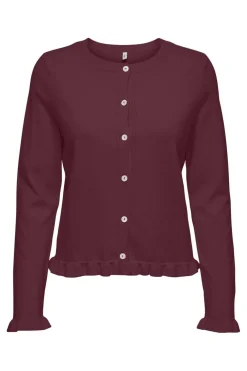 Only Onlcinderel Ls Frill Cardigan Knt< Cardigans|Ammevenligt Tøj