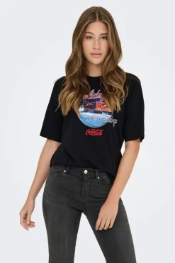 Only Onlcoca Cola Xmas Life S/S Top< T-Shirts & Toppe