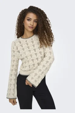 Only Onlcrystal Life Ls Detail O-Neck Knt< Bluser & Skjorter|Strik