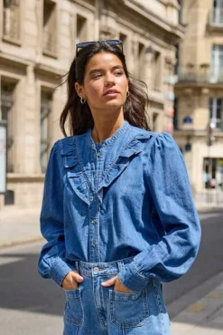 Only Onldasha-Sevigny L/S Frill Shirt Akm< Bluser & Skjorter|Ammevenligt Tøj