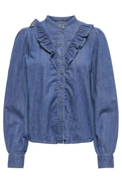 Only Onldasha-Sevigny L/S Frill Shirt Akm< Bluser & Skjorter|Ammevenligt Tøj