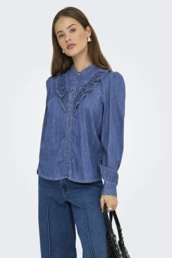 Only Onldasha-Sevigny L/S Frill Shirt Akm< Bluser & Skjorter|Ammevenligt Tøj