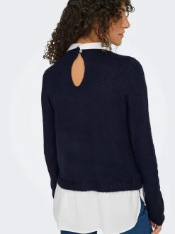 Only Onldolly Ls Woven Mix Pearl Pull Cc Knt< Strik|Bluser & Skjorter