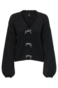 Onldonna Ls Bow V-Neck Knt*Only