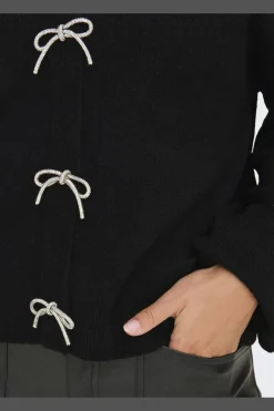 Onldonna Ls Bow V-Neck Knt*Only