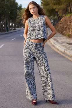 Onldorsi Sl Zebra Top Sik*Only Clearance