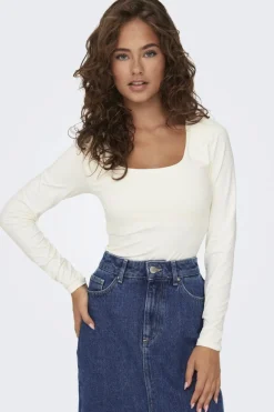 Onlea L/S 2-Way Deep Neck Top*Only Best