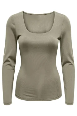 Only Onlea L/S 2-Way Deep Neck Top< Bluser & Skjorter