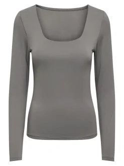 Only Onlea L/S 2-Way Deep Neck Top< Bluser & Skjorter