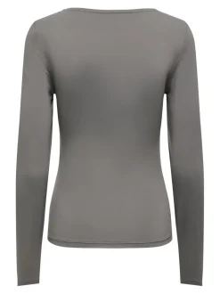 Only Onlea L/S 2-Way Deep Neck Top< Bluser & Skjorter