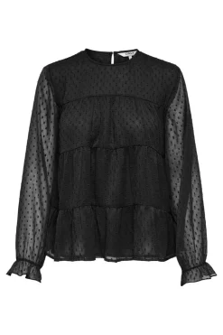 Only Onleliza Life Ls Dobby Top< Bluser & Skjorter