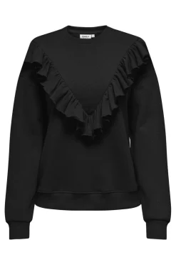 Only Onlely L/S O-Neck Fringe Swt< Bluser & Skjorter|Sweatsæt & Comfy Wear
