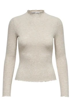 Only Onlemma L/S High Neck Top< Bluser & Skjorter