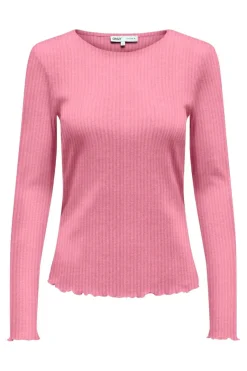 Only Onlemma L/S Rib Basic Top< Bluser & Skjorter