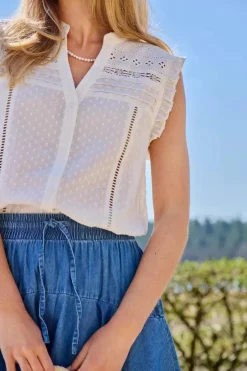 Onlevelyn Sl V-Neck Top Ox*Only Discount