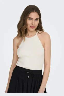 Only Onlgemma Sl Scallop Hltneck Top Knt< T-Shirts & Toppe