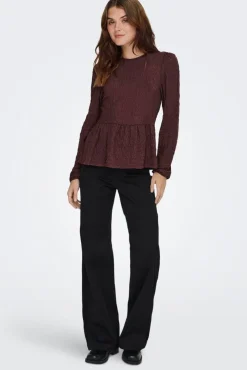 Onlgiavanna L/S Peplum Top*Only Clearance