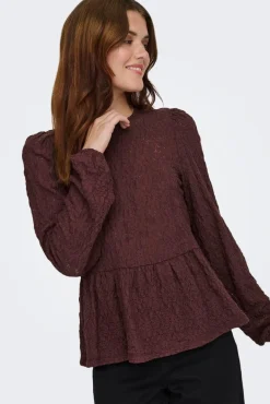 Onlgiavanna L/S Peplum Top*Only Clearance