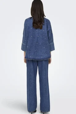 Only Onlgrace Ls Rhinestone Shirt Cro< Bluser & Skjorter