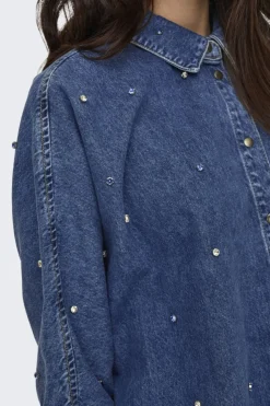 Only Onlgrace Ls Rhinestone Shirt Cro< Bluser & Skjorter