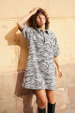 Onlgry Ss Zebra Dress Sik*Only