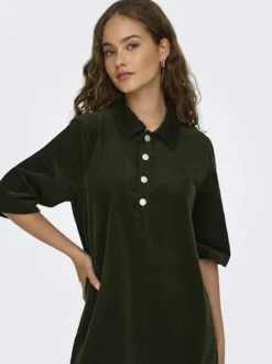 Only Onlgry-Nessa S/S Cord Dress< Kjoler