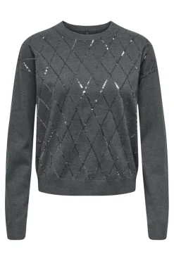 Onlhalifax Ls Sequins O-Neck Knt*Only Discount