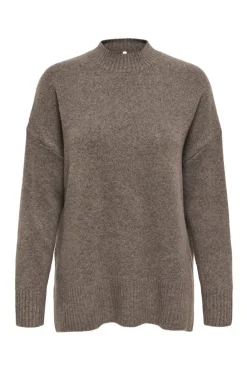Only Onlhazel Ls Highneck Overs Pull Knt< Strik|Bluser & Skjorter