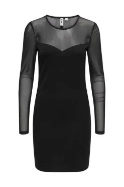 Only Onlheart-Becki L/S Mix Bodycondress< Kjoler