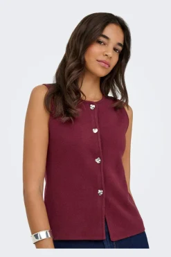 Onlibi Button Sl Vest Cc Knt*Only