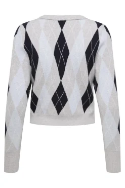 Only Onlibi Ls Check O-Neck Cc Knt< Strik|Bluser & Skjorter