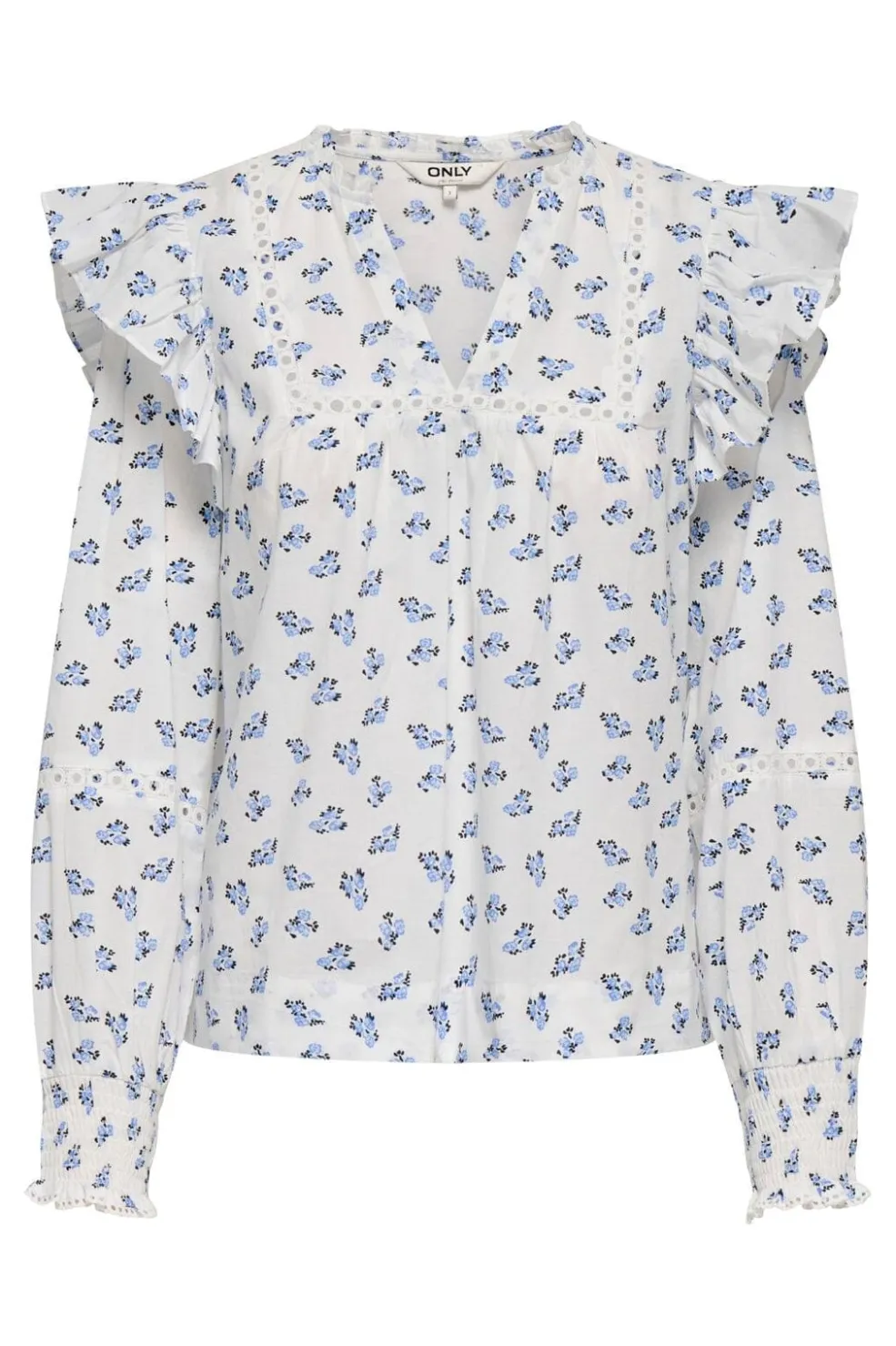 Onlidris Ls Frill Tape Top*Only Clearance