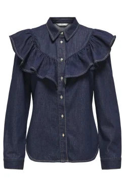 Onlindigo Ls Frill Shirt Qyt*Only Outlet