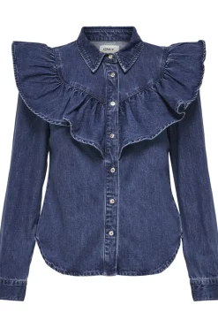 Onlindigo Ls Frill Shirt Qyt*Only Hot