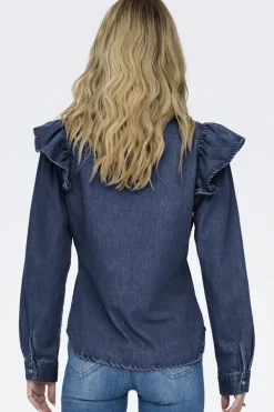 Onlindigo Ls Frill Shirt Qyt*Only Hot