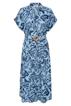 Only Onljakiri Linen Ss Midi Shirt Dress< Bluser & Skjorter|Ammevenligt Tøj