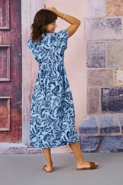 Only Onljakiri Linen Ss Midi Shirt Dress< Bluser & Skjorter|Ammevenligt Tøj