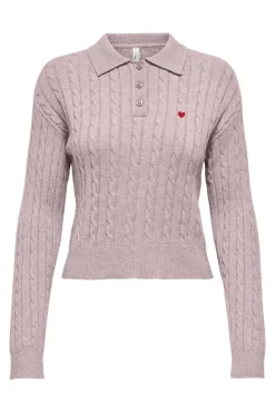 Only Onlkatia Ls Cable Polo Cc Knt< Strik|Bluser & Skjorter