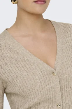 Only Onlkatia Ls Cable V-Neck Cardi Knt Nca< Cardigans|Ammevenligt Tøj