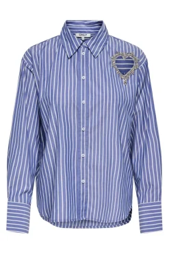 Only Onlkaylen Ls Heart Emb Shirt< Bluser & Skjorter