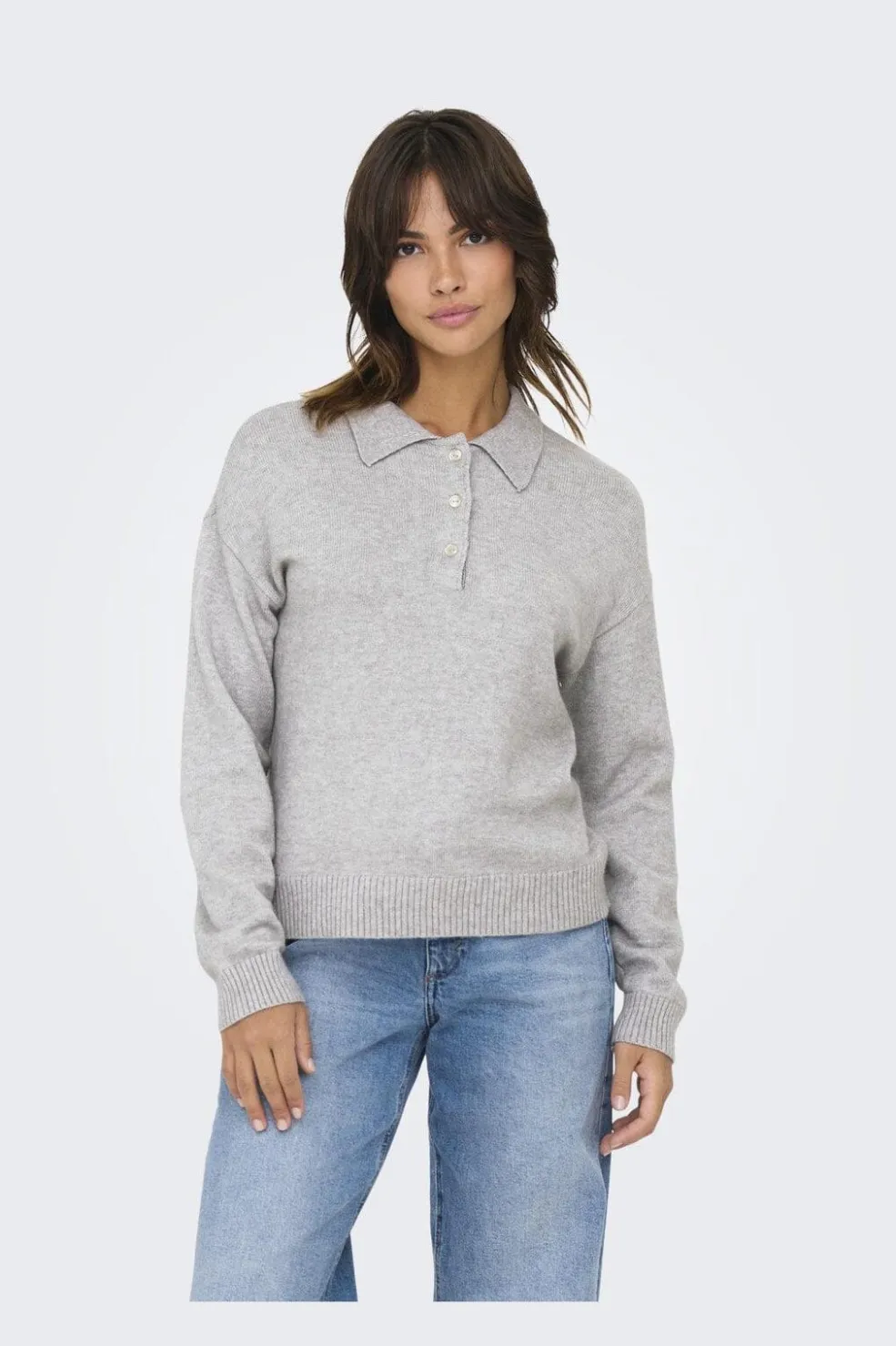 Onllana Polo Ls Pullover Knt*Only Online