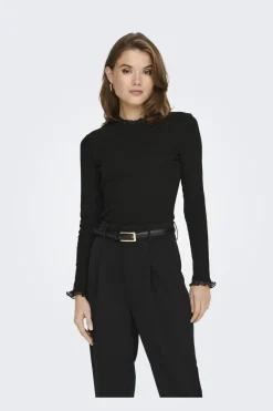 Only Onlleslie L/S Lace Mix Top< T-Shirts & Toppe