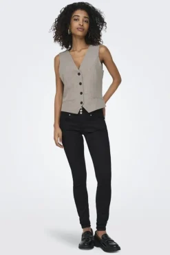 Only Onllinda S/L Mel Fit Waistcoat Tlr< Veste