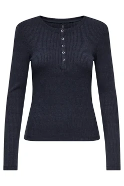 Only Onllinea L/S O-Neck Button Top Cc< T-Shirts & Toppe