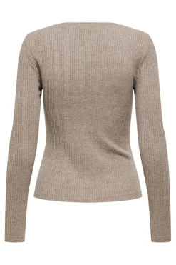 Onllinea L/S O-Neck Button Top Cc*Only Online