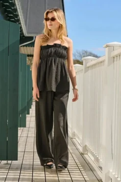 Only Onllino Ruffle Bandeau Top Ox< T-Shirts & Toppe