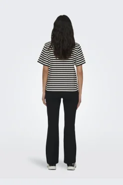 Only Onllivina S/S Stripe Tee< T-Shirts & Toppe