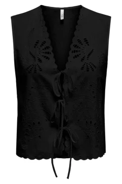 Onllou Life Emb S/L Tie Vest*Only Online