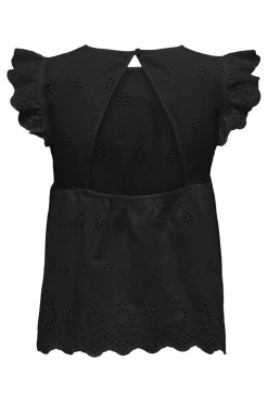 Onllou Life Emb S/S Open Back Top*Only Online