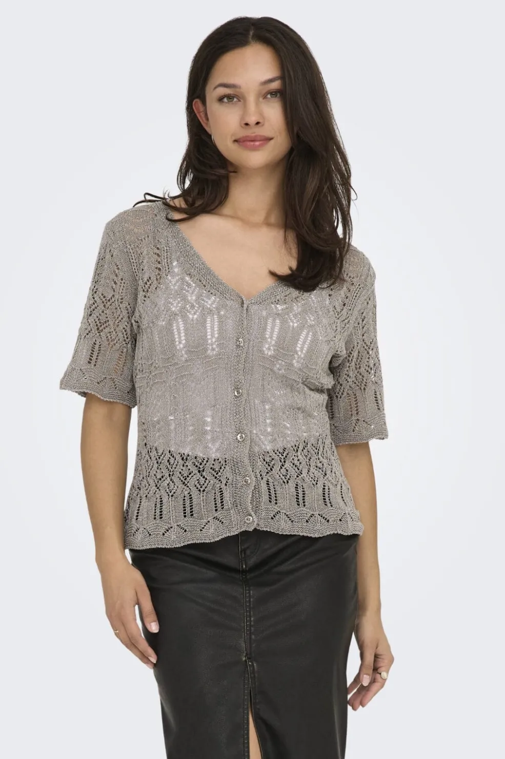 Onllovely Ss Glitter Button Top Knt*Only Outlet